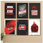 Set Of 6 Wall Art Wooden Phototile Frames For Wall Decor Providing Beautiful Spiritual Designs  Stylish Appearance