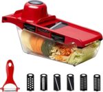 Multi‑Functional 10‑in‑1 Mandoline Slicer | Vegetable Cutter, Peeler, Chopper, Grater & Shredder