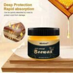 Mintiml™ 100% Natural Beeswax Furniture Polish & Wood Seasoning Wax (80g) – Restores, Cleans, and Protects Wood Tables, Cabinets & Floors