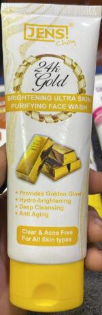 Jens Choy 24K Gold Brightening Ultra Skin Purifying Face Wash Providing Radiant Glow With Gentle Cleansing And Nourishing Care - 100ML - Image 3