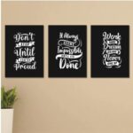 Set of 3 Wooden Photo Tile Wall Art Frames (8×11 Inches) – Premium MDF Spiritual Wall Décor with Easy Stick Back