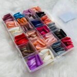 Pack Of 2 576 Pcs Artificial Nails With Free Nail Glue Made Of Abs Plastic In Multicolor