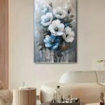 Flowers Design Stickytiles Frame Providing Creative Floral Pattern Attractive Look Home Decoration Support