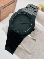 The Noir Eastern Minimalist – Matte Black Octagonal Timepiece ( without box) - Image 2