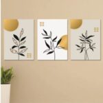 Set of 3 Wooden Wall Art Phototile Frames Spiritual Aura Stylish Home Interior Decor