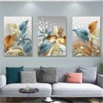 3pcs Butterfly Leafs Design Stickytiles Frame Providing Creative Artistic Pattern Elegant Look  Modern Appearance