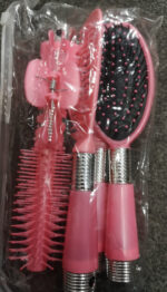 Pink 4 Piece Hair Brush Set Providing Premium Quality With Fashionable Design Comfortable Grip - Image 3