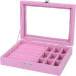 Jewelry Storage Organizer Box with Lock | Synthetic Leather & Velvet | Multi functional Gift for Women | Random Colour - Image 4