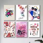 Set of 6 Fashion & Empowerment Wall Art Frames – 8x11" MDF with Sticky Backing