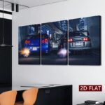 Set of 3 wall art sticky wooden canvas frames for home decore / sticky phototiles