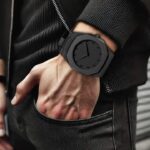 The Noir Eastern Minimalist – Matte Black Octagonal Timepiece ( without box)