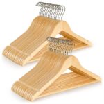 1Pc Premium Wooden Clothes Hangers Pack Non Slip Heavy Duty Coat And Suit Hangers With 360 Rotating Hook - Image 4