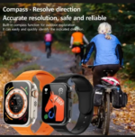 Ultra Smart Watch Bundle with 7-in-1 Interchangeable Straps, Fitness Tracker, Bluetooth Call, Heart Rate Monitor, & Wireless Charging Case - Image 2