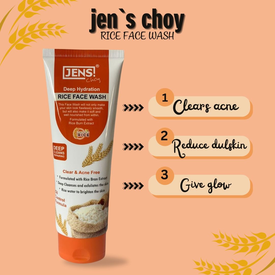 61031f922e3703bfda32d4641d1794a3.jpg Jens Choy Organic Rice Deep Hydration Foaming Face Wash Providing Gentle Cleansing With Nourishing Moisture And Smooth Finish - 100g - Image 1