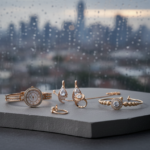 The Midnight Elegance Gold-Tone Jewelry & Timepiece Collection - Image 2