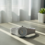 Elegant Minimalist Watch with Eastern Arabic Numerals & Integrated Octagonal Bezel Case - Modern Architectural Style Unisex Timepiece ( Without box )