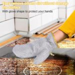 Title: Heavy-Duty Silver Heat-Resistant Oven Mitts – Professional Grade Kitchen Safety (Pair)