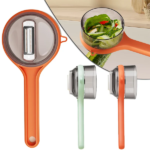 Multi‑Functional Vegetable & Fruit Peeler | With Integrated Storage Container | Easy Kitchen Tool (Random Colour)