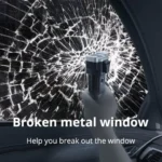 High Power LED Torch Light Rechargeable Flashlight With Tactical Hammer And Power Bank Providing Strong Brightness (Random Color) - Image 3