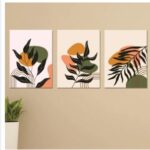 Set of 3 Wooden Photo Tile Frames – Spiritual Wall Art Decor, 8×11 inches