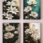 Set Of 4 Wall Art Wooden Phototile Frames For Wall Decor Providing Beautiful Designs