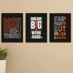 Set of 3 Wooden Photo Tile Wall Art Frames (8×11 Inches) – Premium MDF Spiritual Wall Décor with Easy Stick Back