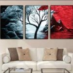 set of 3 Motivational sticky wooden frames for home office wall decore / sticky phototiles