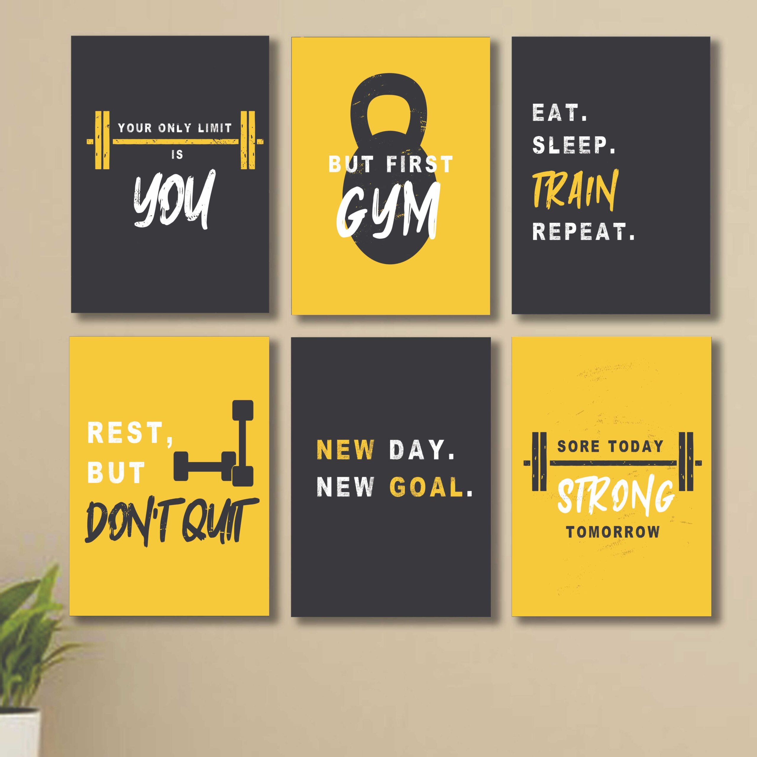 d502f56e5968d3daaf1e2fc64c32e6f7.jpg set of 6 Motivational sticky canvas frames for wall decore / sticky phototiles - Image 1