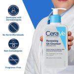 CeraVe Renewing SA Cleanser with Salicylic Acid – Exfoliating Face & Body Wash for Rough, Bumpy Skin (237ml) - Image 2