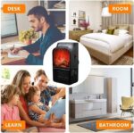 Flame Heater 1000W – Portable Electric Plug-in Room Heater with Flame Effect & Remote Control - Image 2