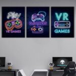 3pcs Gaming Stickytiles Frames Providing Creative Style Bold Look Modern Appearance And Everyday Home Decoration