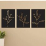 Set of 3 Wooden Photo Tile Wall Art Frames (8×11 Inches) – Premium MDF Spiritual Wall Décor with Easy Stick Back