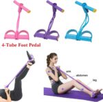 Foot Pedal Resistance Band Elastic Sit Up Pull Rope For Yoga And Fitness Tummy Trimmer Providing Durable Quality Comfortable Use (Random Color) - Image 2