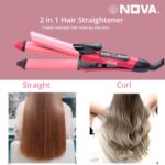 Nova 2‑in‑1 Hair Straightener & Curler | Model NHC‑2009 | Professional Styling Tool - Image 2