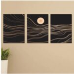 Set of 3 Wall Art Wooden Phototile Frames for Wall Decor