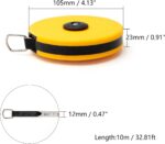 10M Double‑Side Metric Fiberglass Measuring Tape Reel | Durable Roll Measuring Tool – 1pc - Image 5